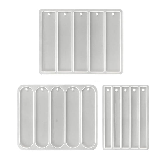 Three-Shape Resins Bookmarks Molds Set with 15 Total Cavities and ...