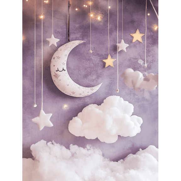 Three Sheep Moon and Stars Canvas Print/Wall Art Suitable for BedroomLiving Room NurseryKids Room and Office Decoration.