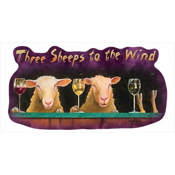 Three Sheeps To The Wind Novelty Sign | Indoor/Outdoor | Funny Home Décor for Garages, Living Rooms, Bedroom, Offices | SignMission personalized gift Wall Plaque Decoration