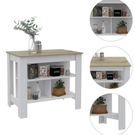 Three - Shelf Kitchen Island with Silver Nanoparticles / Ideal for Small Kitchens