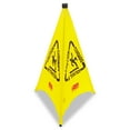 thumbnail image 1 of Rubbermaid Commercial Three-Sided Caution Wet Floor Safety Cone 21w x 21d x 30h Yellow 9S0100YL, 1 of 5