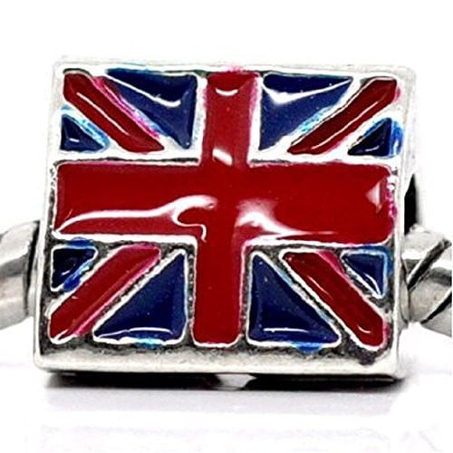 Three Sided Flag Charm for Snake Chain Charm Bracelet (British)