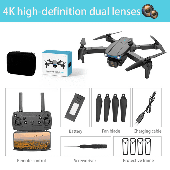 Three-Sided Obstacle Avoidance Quadcopter, Folding Drone High-Definition 4k Aerial Photography Remote Control Aircraft