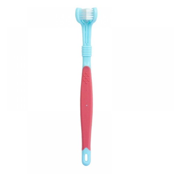 Three Sided Pet Tooth Brush Dog Cat Brush For Removing Bad Breath Tartar Pet Oral Cleaning