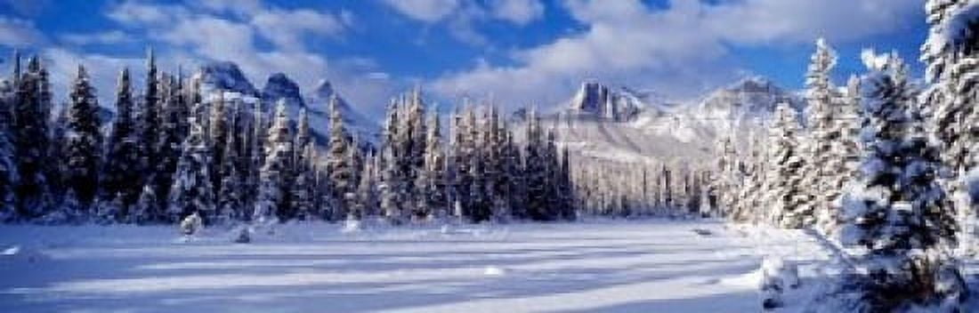 Three Sisters Bow Valley Kananaskis Country Alberta Canada Canvas Art - Panoramic Images (38 x 12)