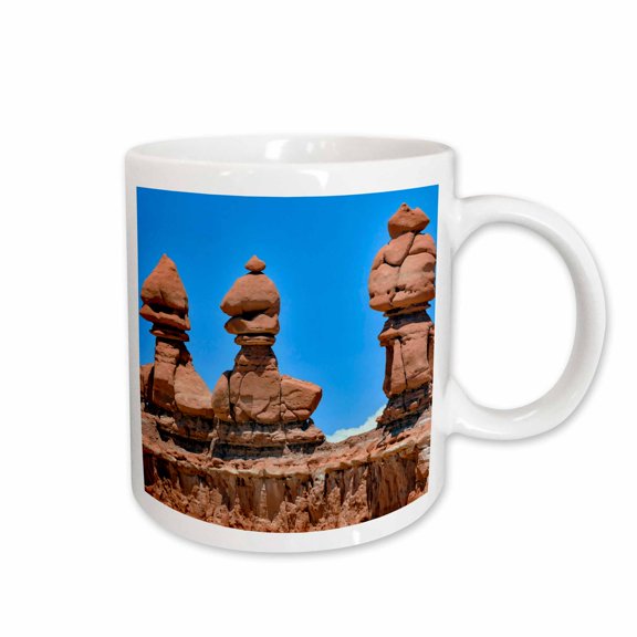 3drose, Three Sisters Hoodoos Close-up, Goblin Valley Sp, Utah, 15oz Mug