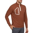 thumbnail image 1 of Three Sixty Six Men's Dry-Fit 1/4 Zip Golf Pullover, 3X-Large Dark Rust Orange -, 1 of 2