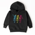 thumbnail image 1 of Three Skeletons Dancing Neon - Toddler Hoodie, 1 of 8