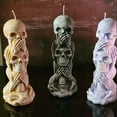 thumbnail image 1 of Halloween Candle Skull Candles, Speak/Hear/See No Evil Skulls, 1 of 11