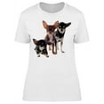 thumbnail image 1 of Three Small And Cute Chihuahuas T-Shirt Women -Image by Shutterstock, Female Small, 1 of 2