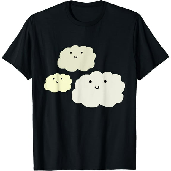 Three Smiling Yellow Clouds Fun T-Shirt