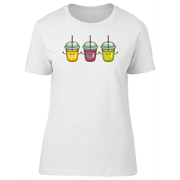 Three Smoothies Holding Hands Tee Women's -Image by Shutterstock