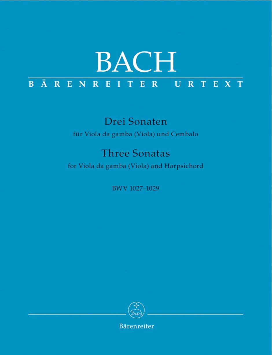 Three Sonatas for Viola (Viola da gamba) and Harpsichord BWV 1027-1029 (Viola & Piano)