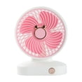 thumbnail image 1 of Three Speed Desktop Fan USB Charging Small Fan Portable Handheld Small Fan Suitable for Home and Outdoor Use (Pink), 1 of 6