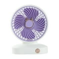 thumbnail image 1 of Three Speed Desktop Fan USB Charging Small Fan Portable Handheld Small Fan Suitable for Home and Outdoor Use (Purple), 1 of 6