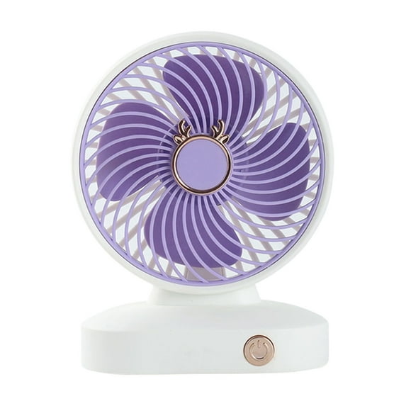 Three Speed Desktop Fan USB Charging Small Fan Portable Handheld Small Fan Suitable for Home and Outdoor Use (Purple)