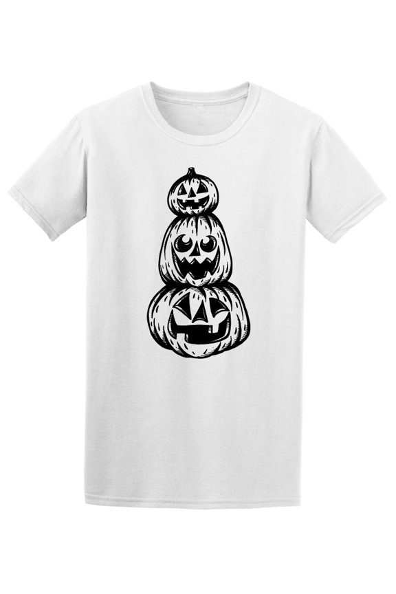 Three Stacked Pumpkin B&W Tee Men's -Image by Shutterstock