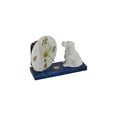 thumbnail image 1 of Three Star Handmade Italian Alabaster Stone Dog Desk Clock AB130, 1 of 3