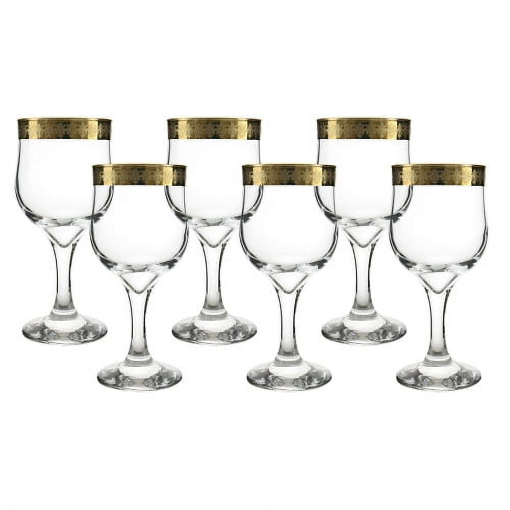 Three Star Im/Ex Inc. 6 - Piece 10oz. Glass White Wine Glass Glassware Set