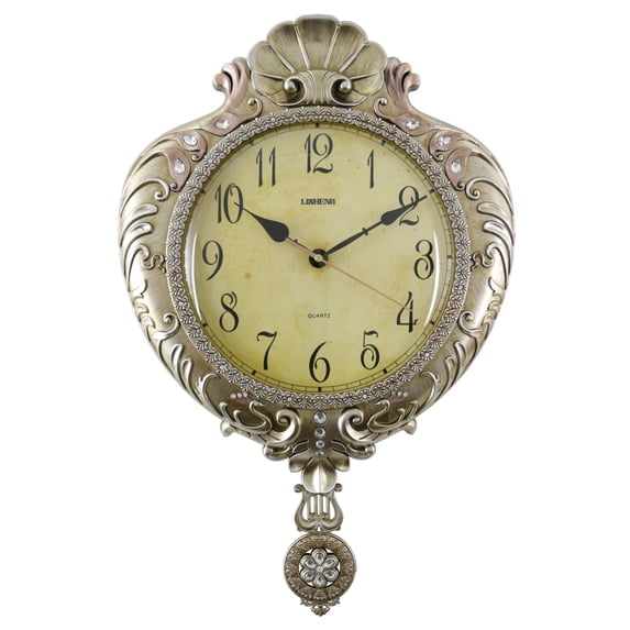 Three Star Import & Export 22 x 15 in. Gold Wall Clock