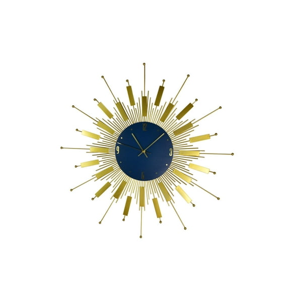 Three Star Import & Export YC1210 27 in. Round Gold Spiked Wall Clock