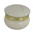 thumbnail image 1 of Three Star Import & Export AB180 2.5 in. White Alabaster Trinket Box, 1 of 4