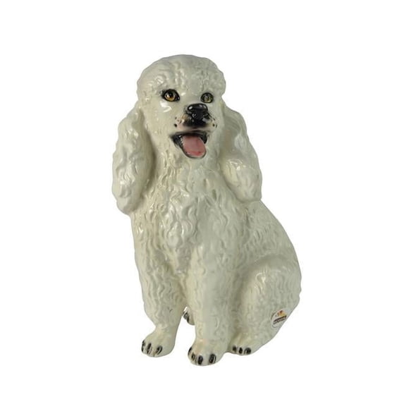 Three Star Import & Export BC200 11 in. White Poodle Capodimonte Figurine