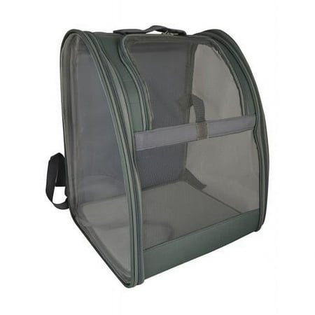 Three Star Import & Export DB10-GRN 17 x 14 x 11 in. Mesh & Fabric Pet Backpack