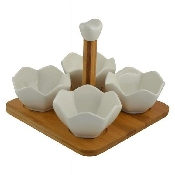 Three Star Import & Export KW274 7.5 x 7.5 in. 4-Bowl Set with Handle