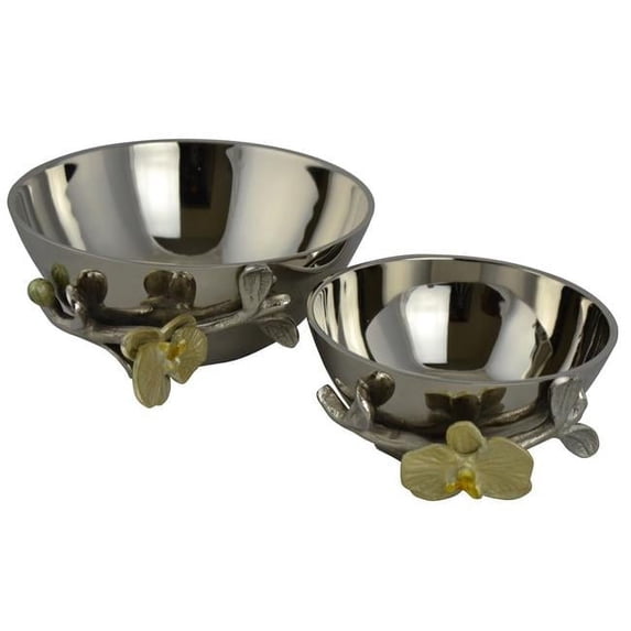 Three Star Import & Export RH1040 7.5 & 6 in. Metal Bowls Set, 2 Piece