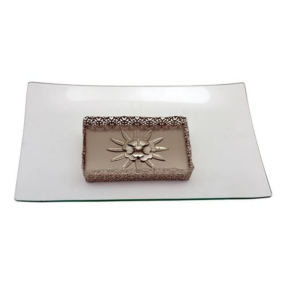 Three Star Import & Export RS2600 12.5 x 8.5 x 2.5 in. Rectangle Platter on Base