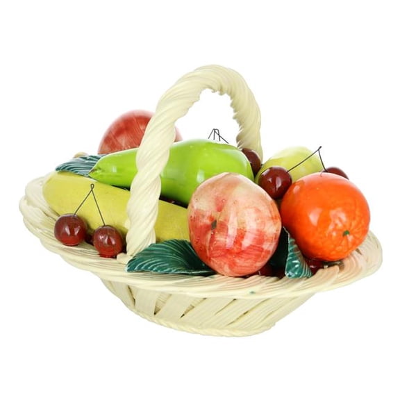 Three Star Import & Export XF21 13 x 9 in. Fruit Basket with Handle Center Piece