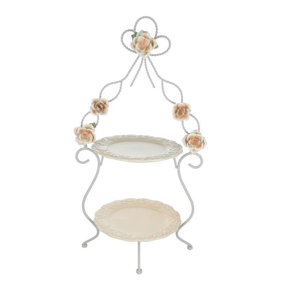 Three Star Import & Export YB5060 21 x 13 in. Two Tier Platter Wine Bottle Holder
