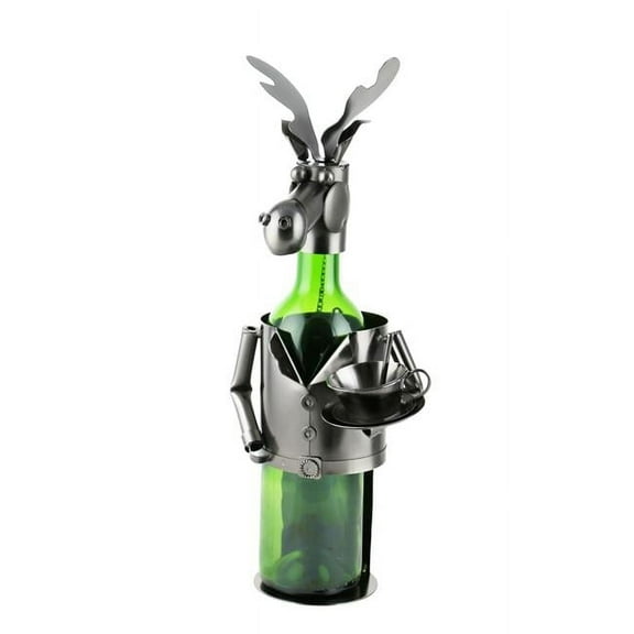 Three Star Import & Export ZA401 Wine Bottle Holder, Moose Chef