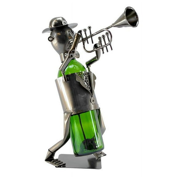 Three Star Import & Export ZB120 Wine Bottle Holder, Trumpet Player
