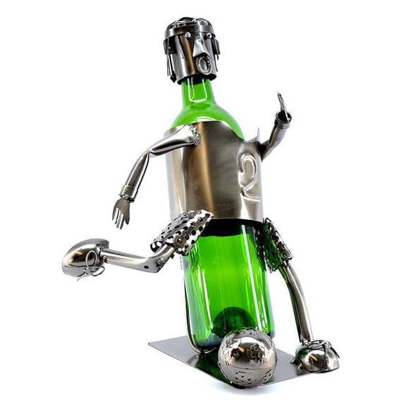 Three Star Import & Export ZB140 Wine Bottle Holder, Soccer Player