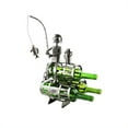 thumbnail image 1 of Three Star Import & Export ZB1400 16 x 8 in. Fisherman on 3 Barrels Wine Bottle Holder, 1 of 2