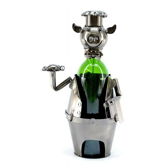 Three Star Import & Export ZB200 Wine Bottle Holder, Pig Waiter