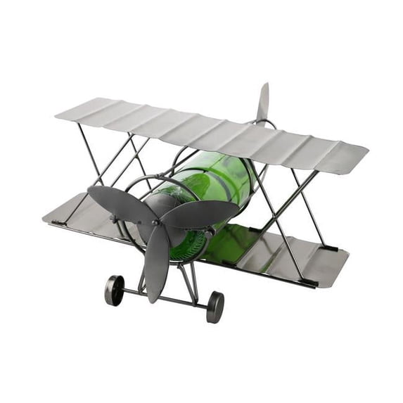 Three Star Import & Export ZB850 Wine Bottle Holder, Antique Plane