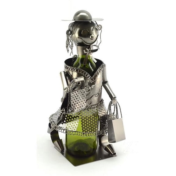 Three Star Import & Export ZB970 Wine Bottle Holder, Shopping Lady