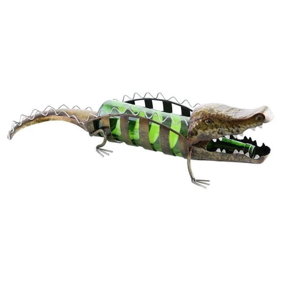 Three Star Import & Export ZL710 19 in. Alligator Wine Bottle Holder