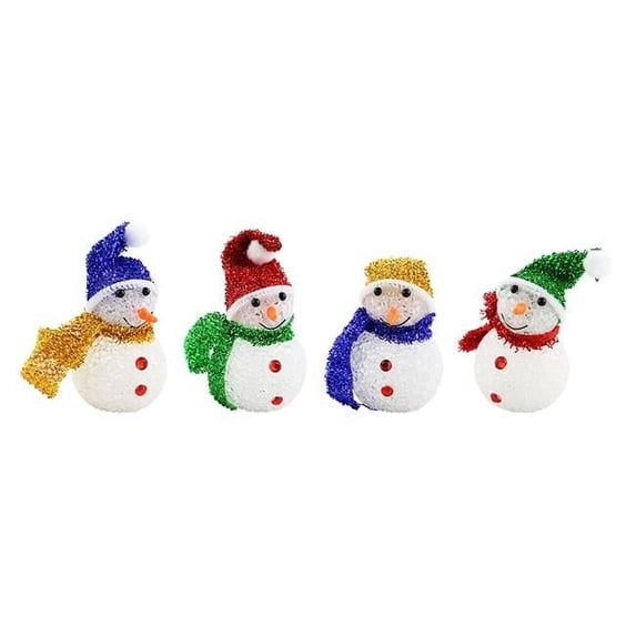 Three Star MD71 6 in. Xmas Tree Ornament, Assorted Snowmen - Set of 4