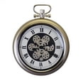 thumbnail image 1 of Three Star RT6300 19 x 16 in. Pocket Style Wall Clock With Moving Gears, Champgne, 1 of 3