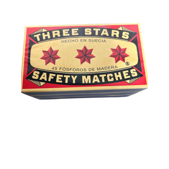 Three Star Safety Matches, 3-Pack, Extra Long Matches