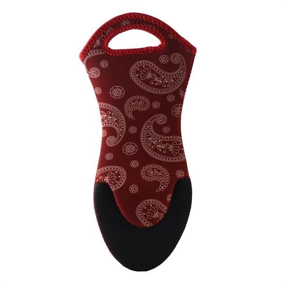Three Star YN2009 Neoprene Oven Glove - Paisley Pattern In Red