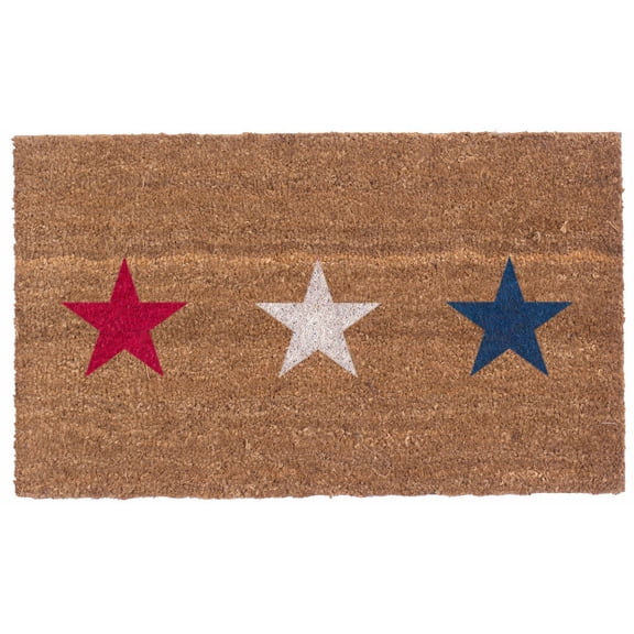 Three Stars Design Coco Doormats by Coco Mats N More - 18" x 30" x 1 Inch Thick