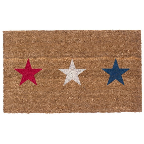 Three Stars Design Coco Doormats by Coco Mats N More - 18" x 30" x 1 Inch Thick
