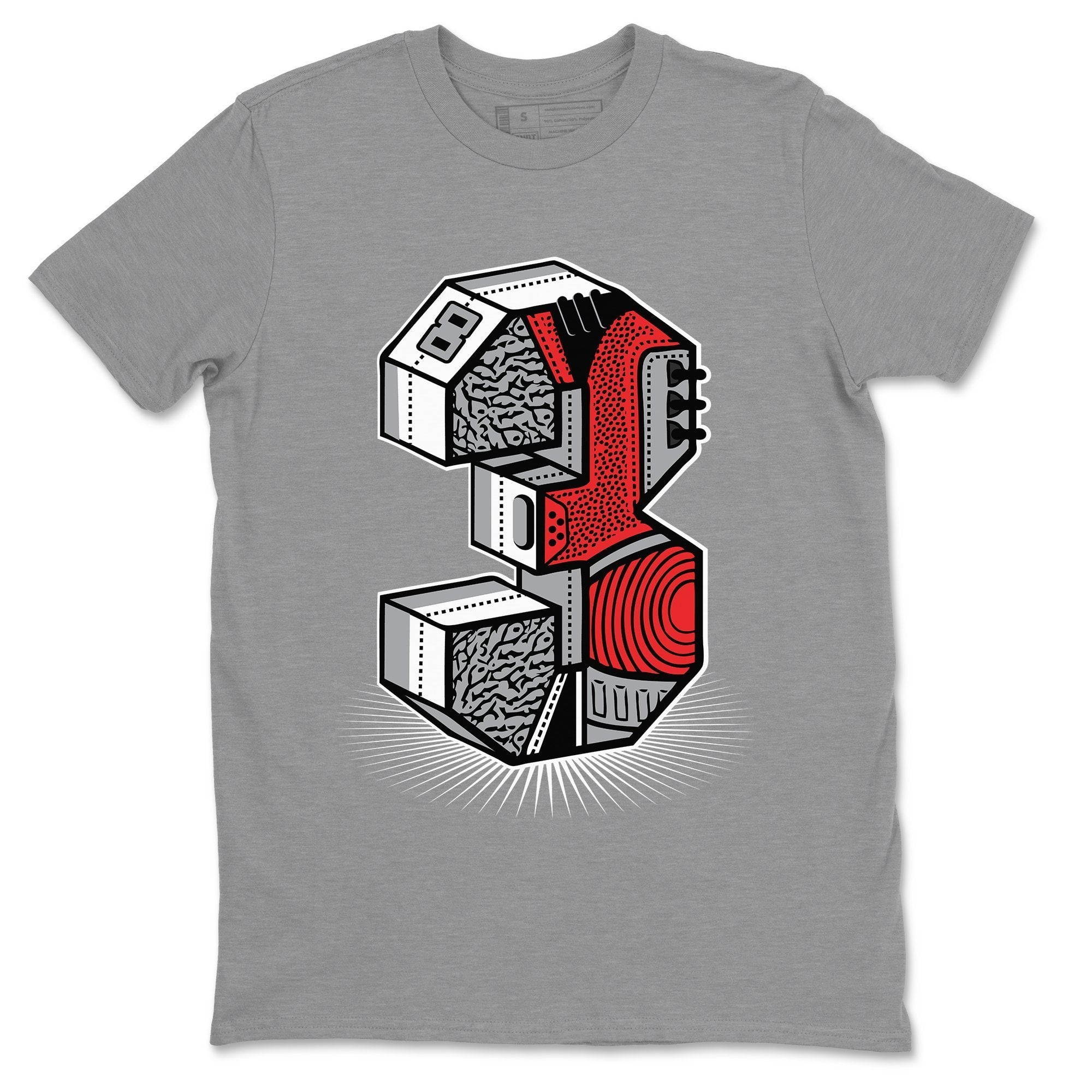 Three Statue Heather Grey T-Shirt Jordan 3 Retro SE Unite