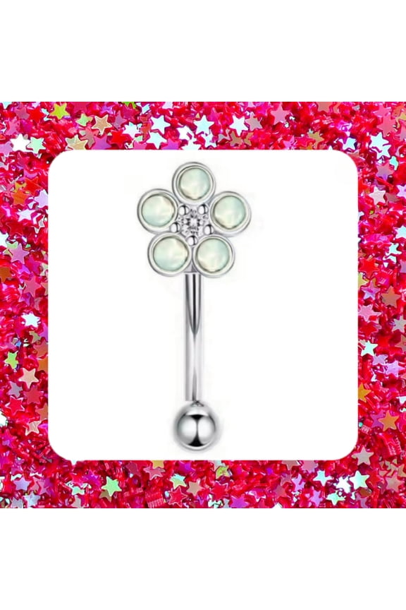 Three Stone CZ Stainless Steel Curved Barbell for Body Piercings - 16G for Tragus, Helix, Cartliage, Lip, Monroe - any 16G Piercing