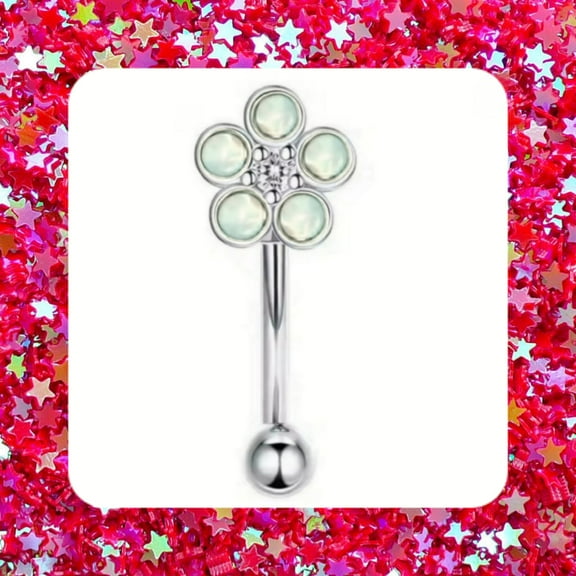 Three Stone CZ Stainless Steel Curved Barbell for Body Piercings - 16G for Tragus, Helix, Cartliage, Lip, Monroe - any 16G Piercing